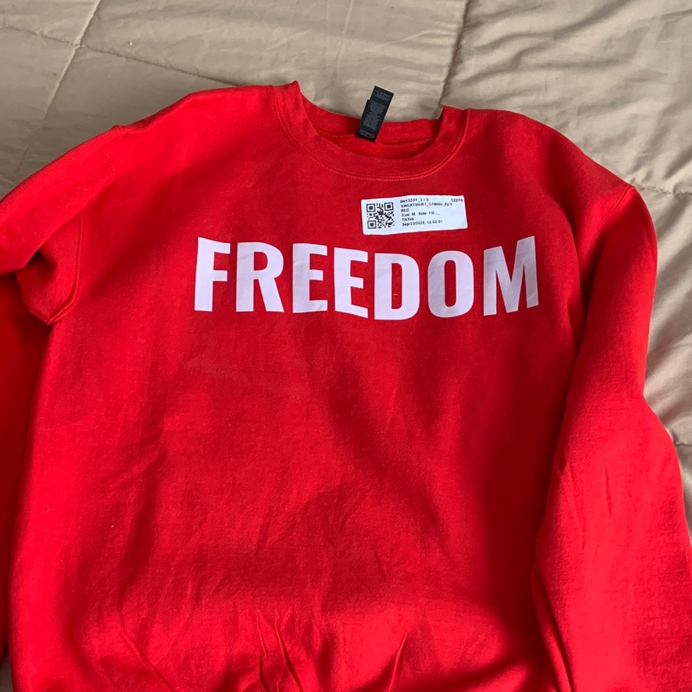 Bold Red FREEDOM Sweatshirt